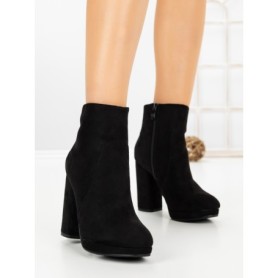 Botine cu Toc Gros VQ-370 BLACK | VIVIRICH