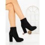 Botine cu Toc Gros VQ-370 BLACK | VIVIRICH