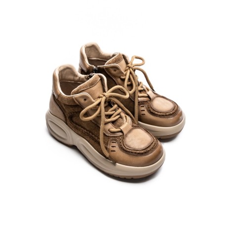 Ghete Dama din piele naturala 10875 KHAKI | FRANCO GERARDO