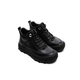 Ghete Barbati din piele naturala E18013 BLACK | ADVANCER