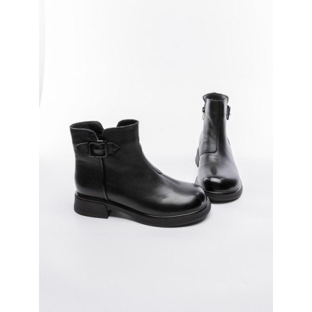 Ghete Dama din piele naturala 8791 BLACK | ADVANCER