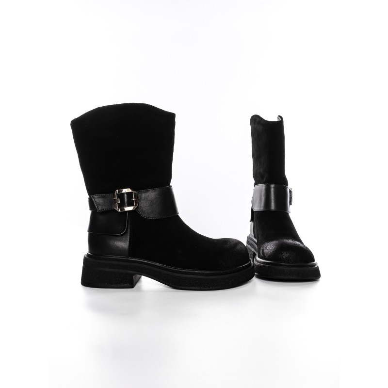 Ghete Dama din piele naturala 5150-2 BLACK | ADVANCER
