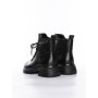 Ghete Dama din piele naturala 8696 BLACK | ADVANCER
