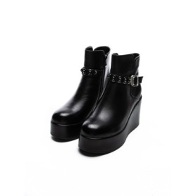 Ghete Dama cu Platforma K151-255 BLACK | ADVANCER