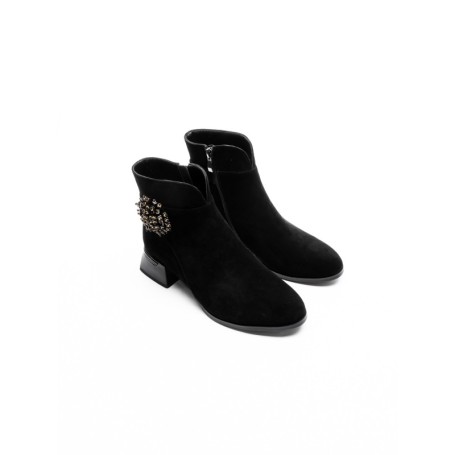 Ghete Dama din piele naturala K192-259R BLACK | ADVANCER