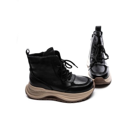 Ghete Dama din piele naturala 7150 BLACK | ADVANCER