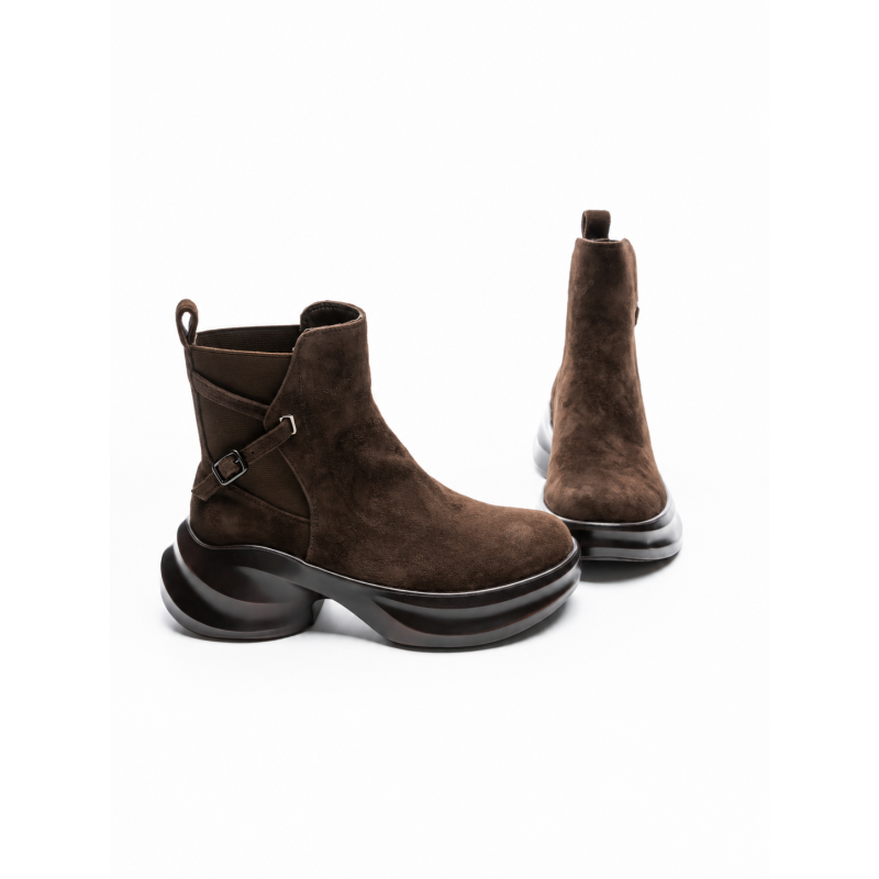 Ghete Dama din piele naturala 23-2643-3 COFFEE | ADVANCER