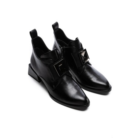 Ghete Dama din piele naturala 23-1987-1 BLACK | ADVANCER