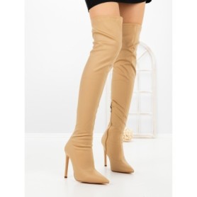 Cizme Dama cu Toc C-289 BEIGE | STEPHAN