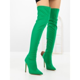 Cizme Dama cu Toc C-289 GREEN | STEPHAN