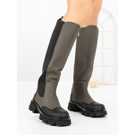 Cizme Dama cu Platforma C-285 GREEN | STEPHAN