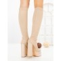 Cizme Dama cu Toc si Platforma C-260 BEIGE | STEPHAN