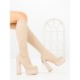 Cizme Dama cu Toc si Platforma C-260 BEIGE | STEPHAN