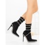 Botine cu Toc Subtire C-305 BLACK | STEPHAN