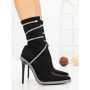 Botine cu Toc Subtire C-305 BLACK | STEPHAN