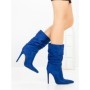 Botine cu Toc Subtire C-252 BLUE | STEPHAN