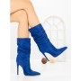 Botine cu Toc Subtire C-252 BLUE | STEPHAN