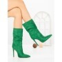 Botine cu Toc Subtire C-252 GREEN | STEPHAN