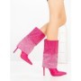 Botine cu Toc Subtire C-272 FUCHSIA | STEPHAN