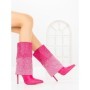 Botine cu Toc Subtire C-272 FUCHSIA | STEPHAN