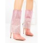 Botine cu Toc Subtire C-272 PINK | STEPHAN