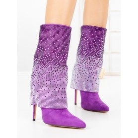 Botine cu Toc Subtire C-272 PURPLE | STEPHAN