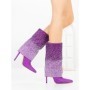 Botine cu Toc Subtire C-272 PURPLE | STEPHAN