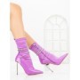 Botine cu Toc Subtire C-250 PURPLE | STEPHAN