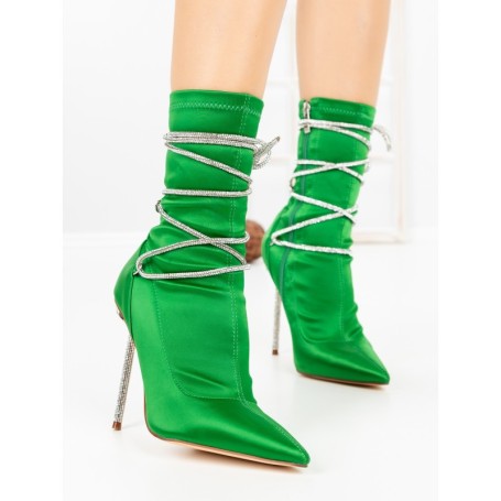 Botine cu Toc Subtire C-250 GREEN | STEPHAN
