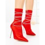 Botine cu Toc Subtire C-250 RED | STEPHAN
