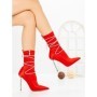 Botine cu Toc Subtire C-250 RED | STEPHAN