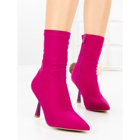 Botine cu Toc Subtire H-1 FUCHSIA | STEPHAN
