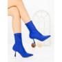 Botine cu Toc Subtire H-1 ROYAL BLUE | STEPHAN