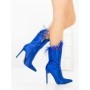 Botine cu Toc Subtire C-269 BLUE | STEPHAN