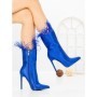 Botine cu Toc Subtire C-269 BLUE | STEPHAN