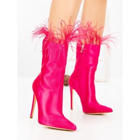 Botine cu Toc Subtire C-269 FUCHSIA | STEPHAN