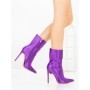Botine cu Toc Subtire C-269 PURPLE | STEPHAN