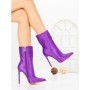 Botine cu Toc Subtire C-269 PURPLE | STEPHAN