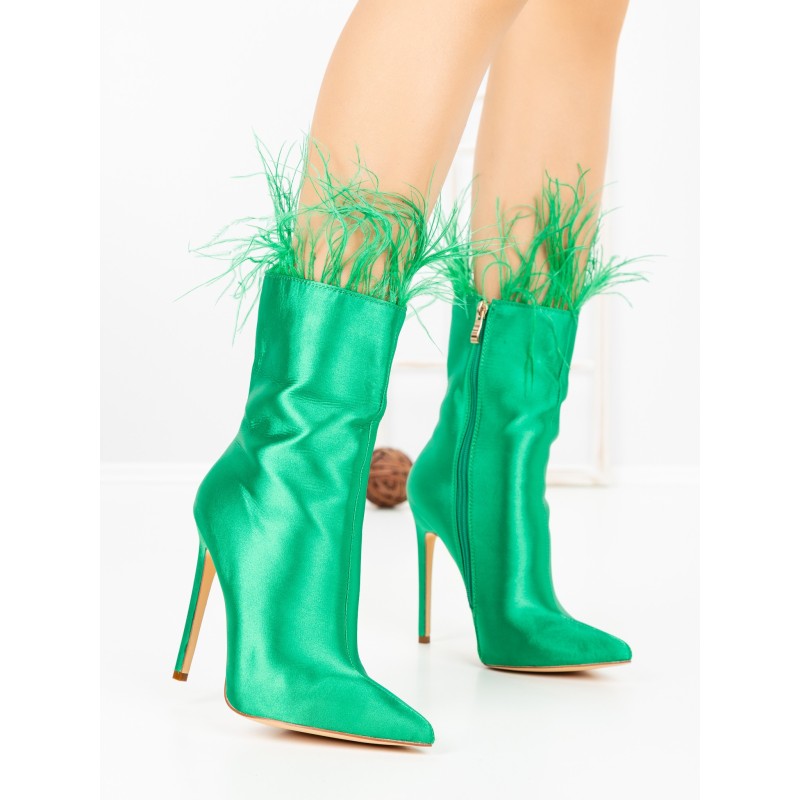 Botine cu Toc Subtire C-269 GREEN | STEPHAN