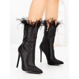 Botine cu Toc Subtire C-269 BLACK | STEPHAN