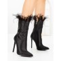 Botine cu Toc Subtire C-269 BLACK | STEPHAN