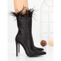 Botine cu Toc Subtire C-269 BLACK | STEPHAN