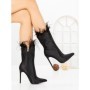 Botine cu Toc Subtire C-269 BLACK | STEPHAN