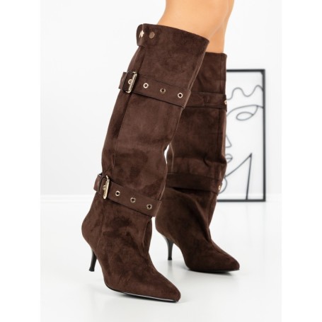 Cizme Dama cu Toc 52271 BROWN | GALLEVANI