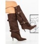 Cizme Dama cu Toc 52271 BROWN | GALLEVANI