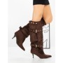 Cizme Dama cu Toc 52271 BROWN | GALLEVANI