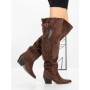 Cizme Dama cu Toc 52259 BROWN | GALLEVANI
