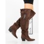 Cizme Dama cu Toc 52259 BROWN | GALLEVANI