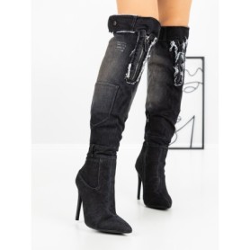 Cizme Dama cu Toc 1657 BLACK | SEASOND