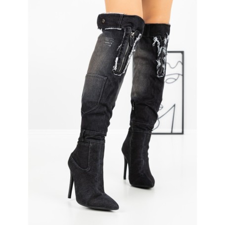 Cizme Dama cu Toc 1657 BLACK | SEASOND